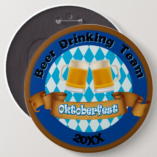 Oktoberfest Beer Team Button (Voorkant /achterkant)