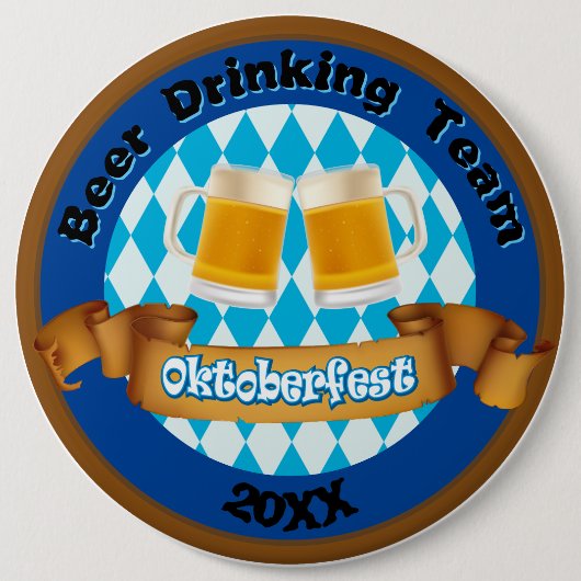 Oktoberfest Beer Team Button (Voorkant)