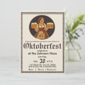 Oktoberfest Beierse Duitse Bierfeest Uitnodiging (Staand voorkant)