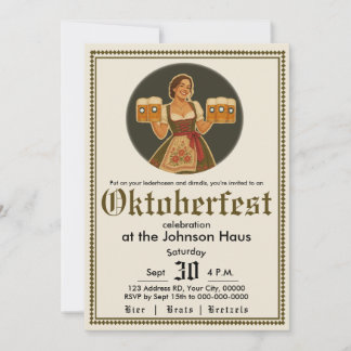 Oktoberfest Beierse Duitse Bierfeest Uitnodiging