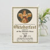Oktoberfest Beierse Duitse Bierfeest Uitnodiging (Staand voorkant)
