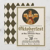 Oktoberfest Beierse Duitse Bierfeest Uitnodiging (Voorkant / Achterkant)
