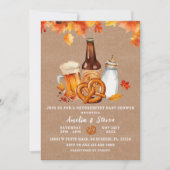 Oktoberfest Bier & Bottles Baby shower Uitnodiging (Voorkant)