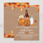 Oktoberfest Bier & Bottles Baby shower Uitnodiging (Voorkant / Achterkant)