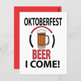 Oktoberfest Bier Drink Grappig Oktoberfest Briefkaart
