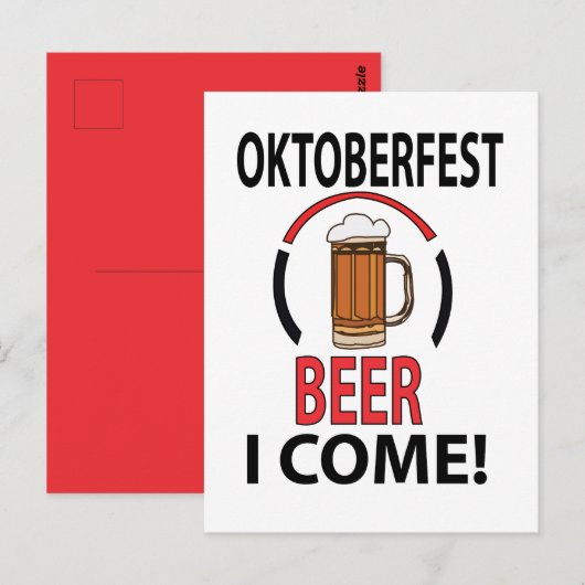 Oktoberfest Bier Drink Grappig Oktoberfest Briefkaart (Voorkant / Achterkant)