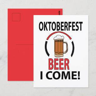 Oktoberfest Bier Drinken Grappige Oktoberfest Briefkaart