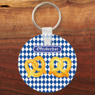 OKTOBERFEST bier Fest traditionele Duitse pretzels Sleutelhanger