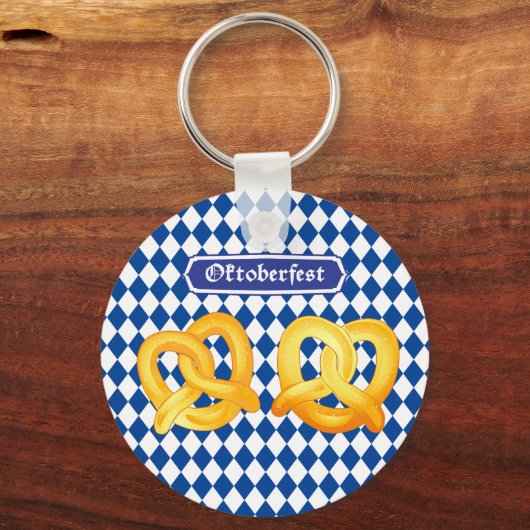 OKTOBERFEST bier Fest traditionele Duitse pretzels Sleutelhanger (Voorkant)