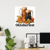 Oktoberfest Bier Mokken Art Poster (Thuiskantoor)