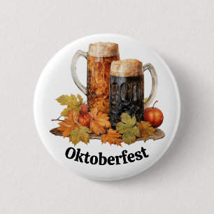 Oktoberfest Bier Mokken Button
