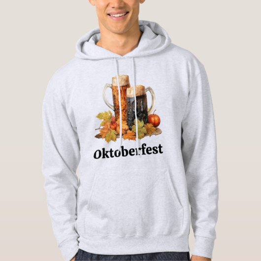 Oktoberfest Bier Mokken Hoodie (Voorkant)