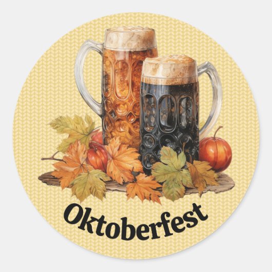 Oktoberfest Bier Mokken Stickers (Voorkant)