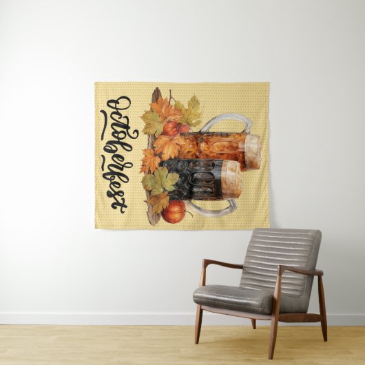 Oktoberfest Bier Mokken Tapestry Wandkleed (In Situ (horizontaal))