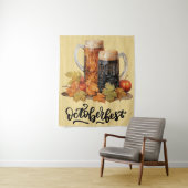Oktoberfest Bier Mokken Tapestry Wandkleed (In situ)