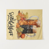 Oktoberfest Bier Mokken Tapestry Wandkleed (Voorkant (horizontaal))