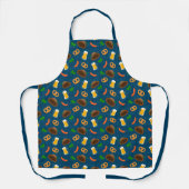 Oktoberfest Bier, Pretzel & Sausage Pattern Schort (Voorkant)