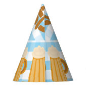 Oktoberfest: bier, pretzel, worstpatroon feesthoedjes (Achterkant)