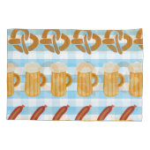 Oktoberfest: bier, pretzel, worstpatroon kussensloop (Achterkant)