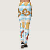 Oktoberfest: bier, pretzel, worstpatroon leggings (Achterkant)