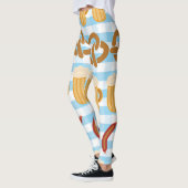 Oktoberfest: bier, pretzel, worstpatroon leggings (Links)