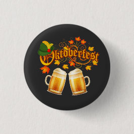 Oktoberfest Bier Ronde Button 3,2 Cm