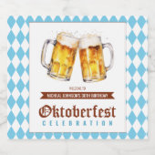 Oktoberfest bier verjaardagsfeestje etiket (Enkel label)