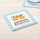Oktoberfest bier verjaardagsfeestje kartonnen onderzetters (Schuin)