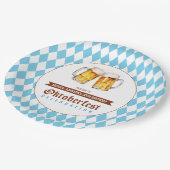 Oktoberfest bier verjaardagsfeestje papieren bordje (Gekanteld)