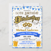 Oktoberfest bier verjaardagsfeestje uitnodigen kaart (Voorkant)