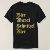 Oktoberfest BIER WURST SCHNITZEL BIER Funny German T-shirt (Design voorkant)