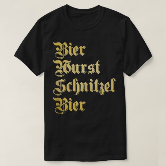 Oktoberfest BIER WURST SCHNITZEL BIER Funny German T-shirt (Design voorkant)