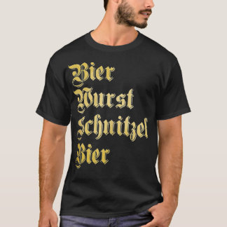 Oktoberfest BIER WURST SCHNITZEL BIER Funny German T-shirt