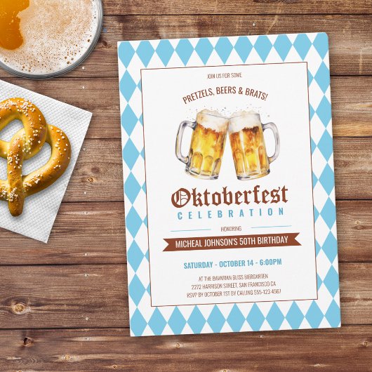 Oktoberfest Bierfeest 50e verjaardag Kaart