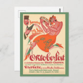 Oktoberfest Bierfeest Reisposter Briefkaart (Voorkant / Achterkant)