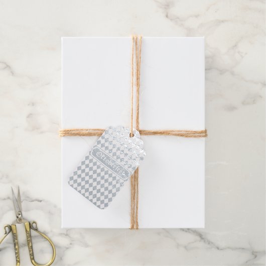 OKTOBERFEST bierfestival decoratie Blauw patroon Cadeaulabels (Met Koord)