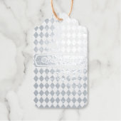 OKTOBERFEST bierfestival decoratie Blauw patroon Cadeaulabels (Voorkant)