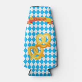 OKTOBERFEST bierfestival decoratie Blauw patroon Flesjeskoeler