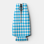 OKTOBERFEST bierfestival decoratie Blauw patroon Flesjeskoeler (Achterkant)