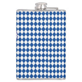 OKTOBERFEST bierfestival decoratie Blauw patroon Heupfles (Achterkant)