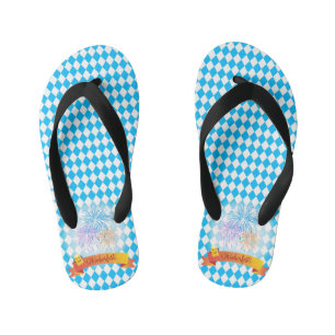 OKTOBERFEST bierfestival decoratie Blauw patroon Kinder Teenslippers