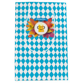OKTOBERFEST bierfestival decoratie Blauw patroon Medium Cadeauzakje