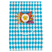 OKTOBERFEST bierfestival decoratie Blauw patroon Medium Cadeauzakje (Achterkant)