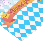 OKTOBERFEST bierfestival decoratie Blauw patroon Medium Tafelloper (Hoek)
