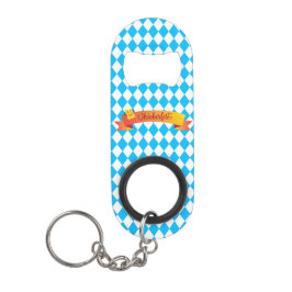 OKTOBERFEST bierfestival decoratie Blauw patroon Mini Flessenopener
