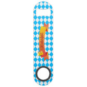 OKTOBERFEST bierfestival decoratie Blauw patroon Speed Flessenopener (Achterkant)