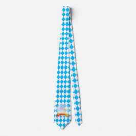 OKTOBERFEST bierfestival decoratie Blauw patroon Stropdas