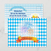 OKTOBERFEST bierfestival decoratie Blauwe patroon Briefkaart (Voorkant / Achterkant)