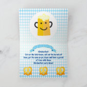 OKTOBERFEST bierfestival decoratie Blauwe patroon Kaart (Binnen)