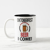 Oktoberfest Bierfestival Grappig Oktoberfest Tweekleurige Koffiemok (Links)